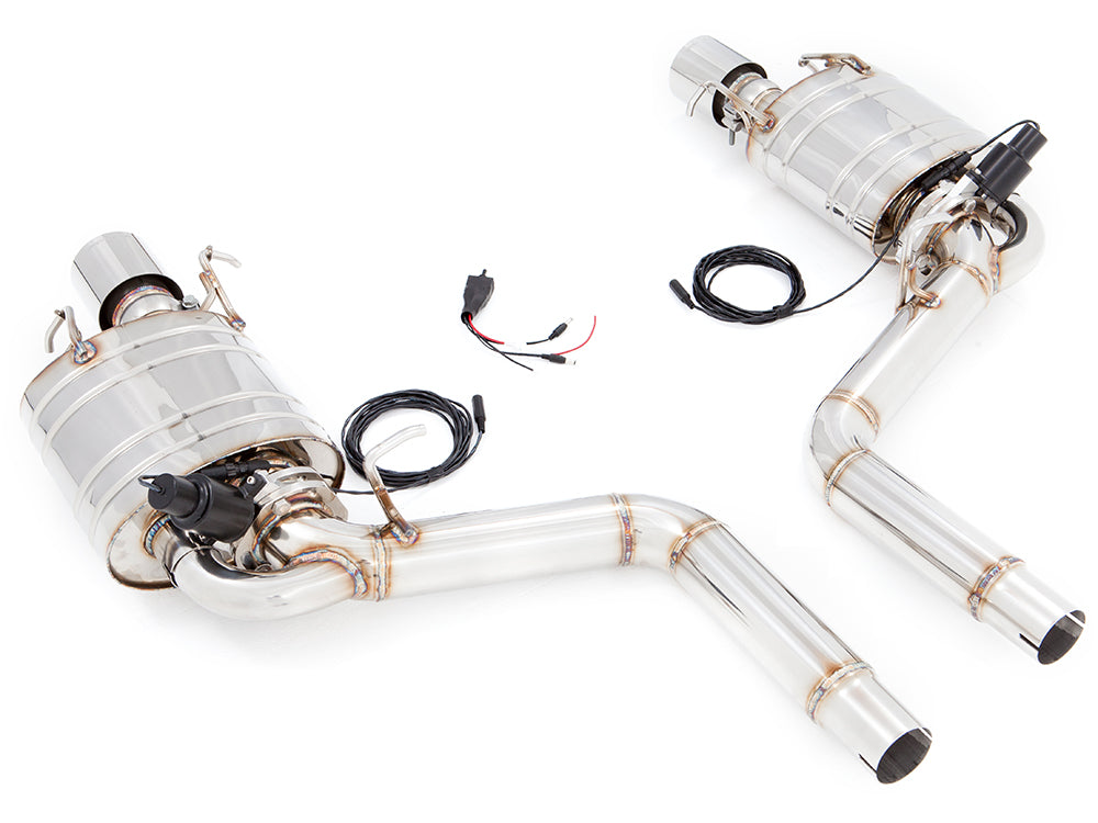 Premium exhaust system for Cadillac CTS-V Sedan and Wagon (2008-2015) featuring stainless steel construction and electronic valve control.