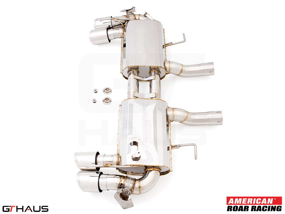 Premium performance exhaust system for 2016+ Chevrolet Camaro SS, featuring stainless steel construction and enhanced sound.