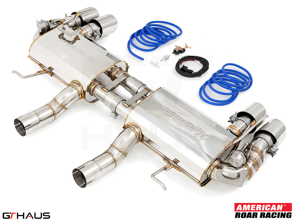 Premium exhaust system for 2016+ Chevrolet Camaro SS, featuring stainless steel construction and electronic valve control.