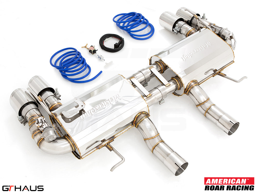 Premium exhaust system for 2016+ Chevrolet Camaro SS featuring stainless steel construction and electronic valve control.