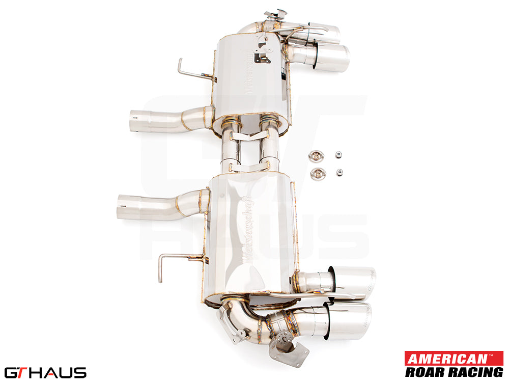 Premium exhaust system for 2017+ Chevrolet Camaro ZL1, featuring stainless steel construction and electronic valve control.