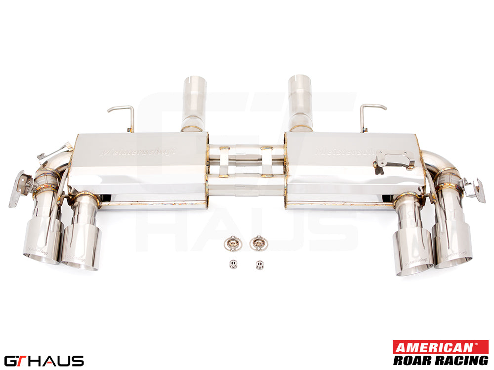 Premium performance exhaust system for 2017+ Chevrolet Camaro ZL1, featuring stainless steel construction and electronic valve control.