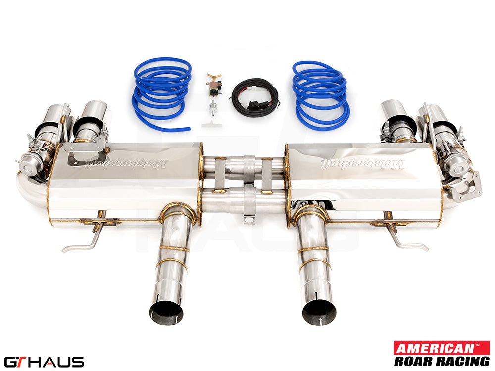 Premium performance exhaust system for 2017+ Chevrolet Camaro ZL1, featuring stainless steel construction and electronic valve control.