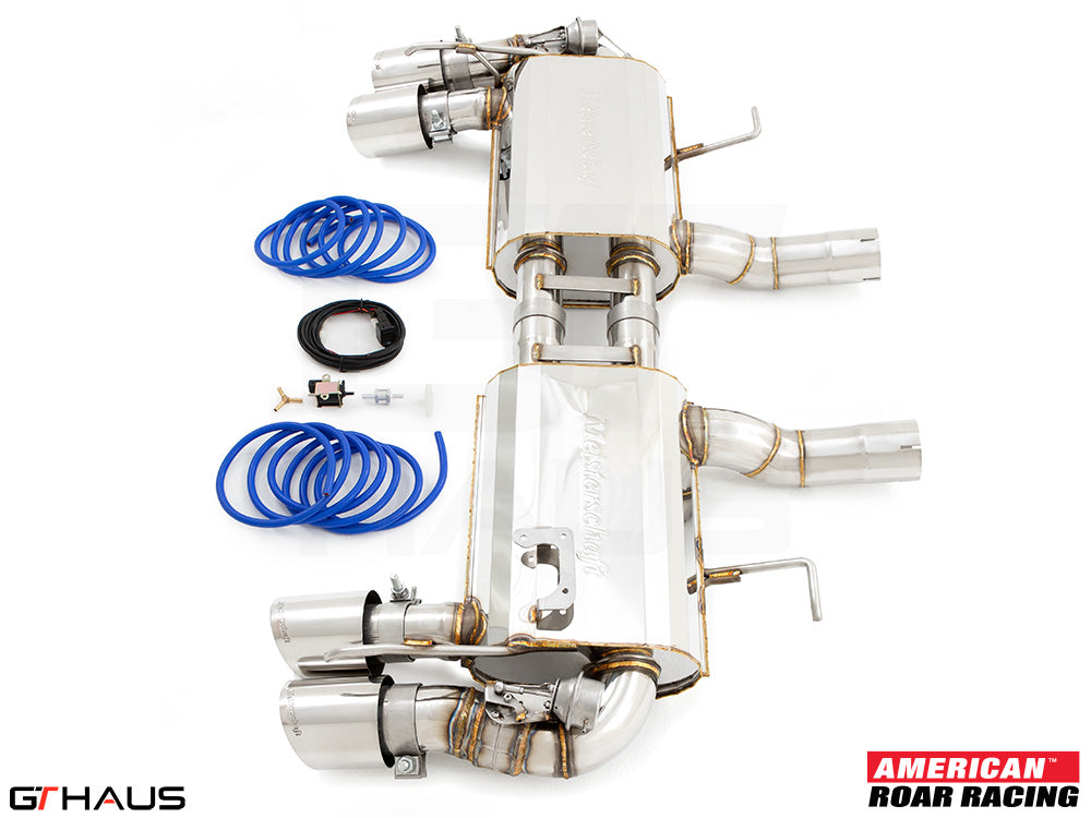 Premium exhaust system for 2017+ Chevrolet Camaro ZL1 featuring stainless steel construction and electronic valve control.