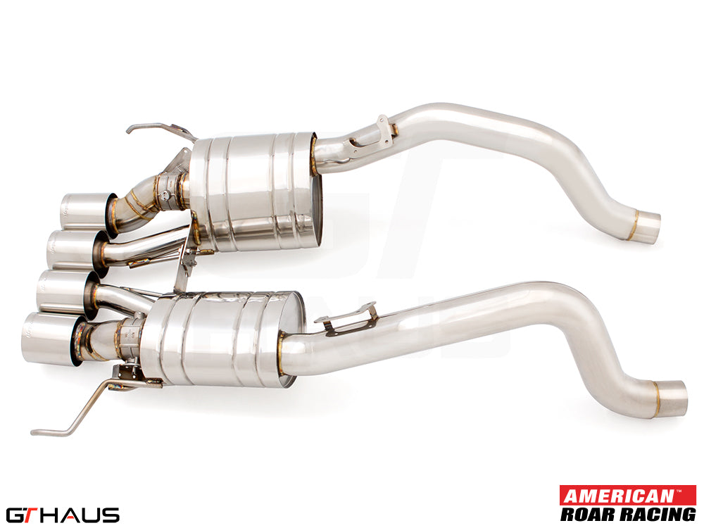 Premium performance exhaust system for 2019 Chevrolet Corvette C7 ZR1, featuring stainless steel construction and dual tips.