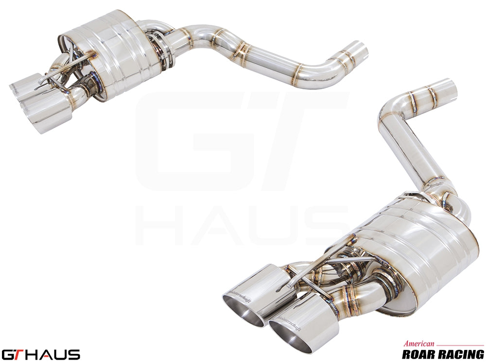 Premium performance exhaust system for Dodge Challenger DEMON, Redeye, and Jail Break, featuring polished stainless steel construction.