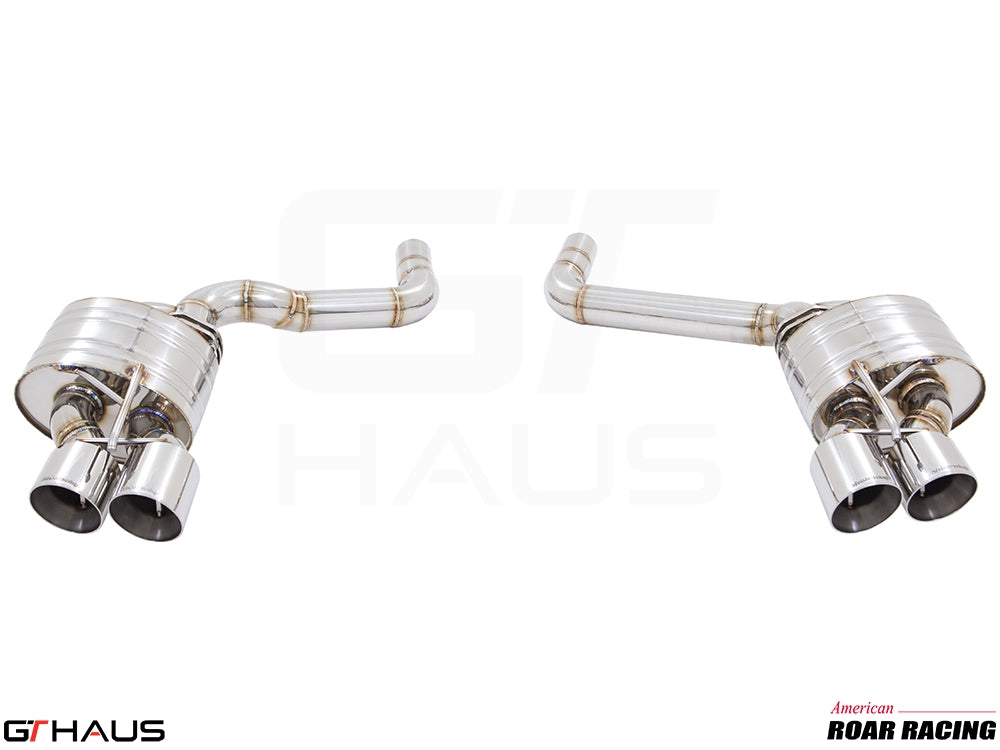 Premium performance exhaust system for Dodge Challenger DEMON, Redeye, and Jail Break. Features polished stainless steel construction.