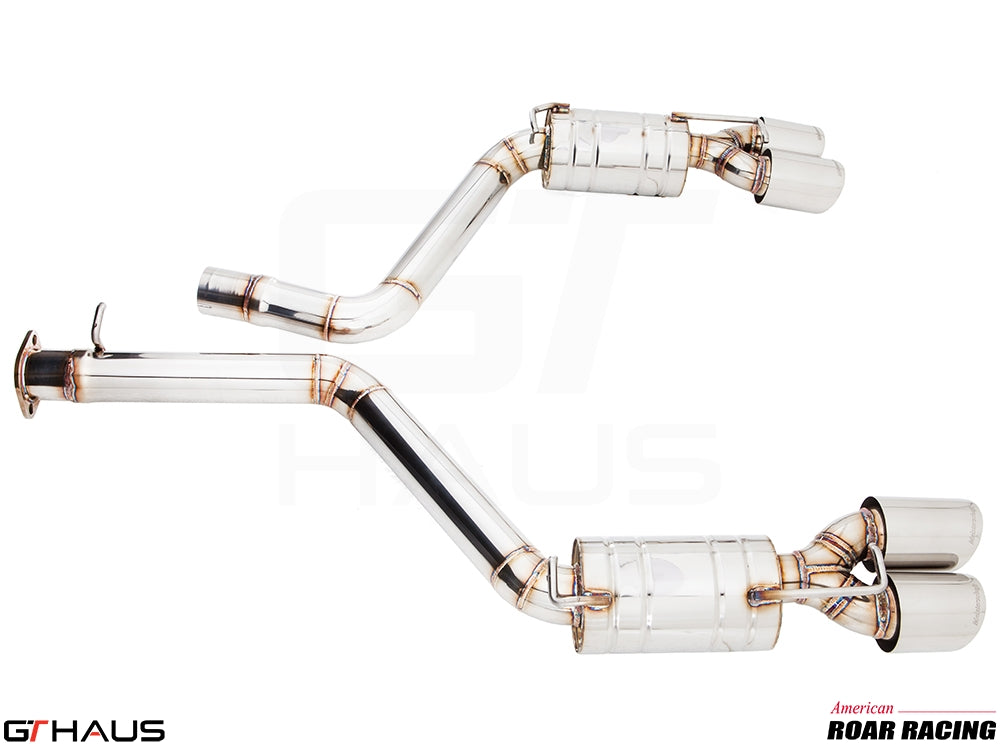 Premium performance exhaust system for Dodge Challenger SRT8, featuring stainless steel construction and enhanced sound.