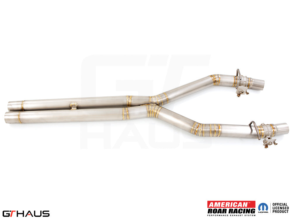 Premium catback X-pipe for 2015+ Dodge Charger SRT8, Scat-pack, Hellcat, and Redeye with factory control.