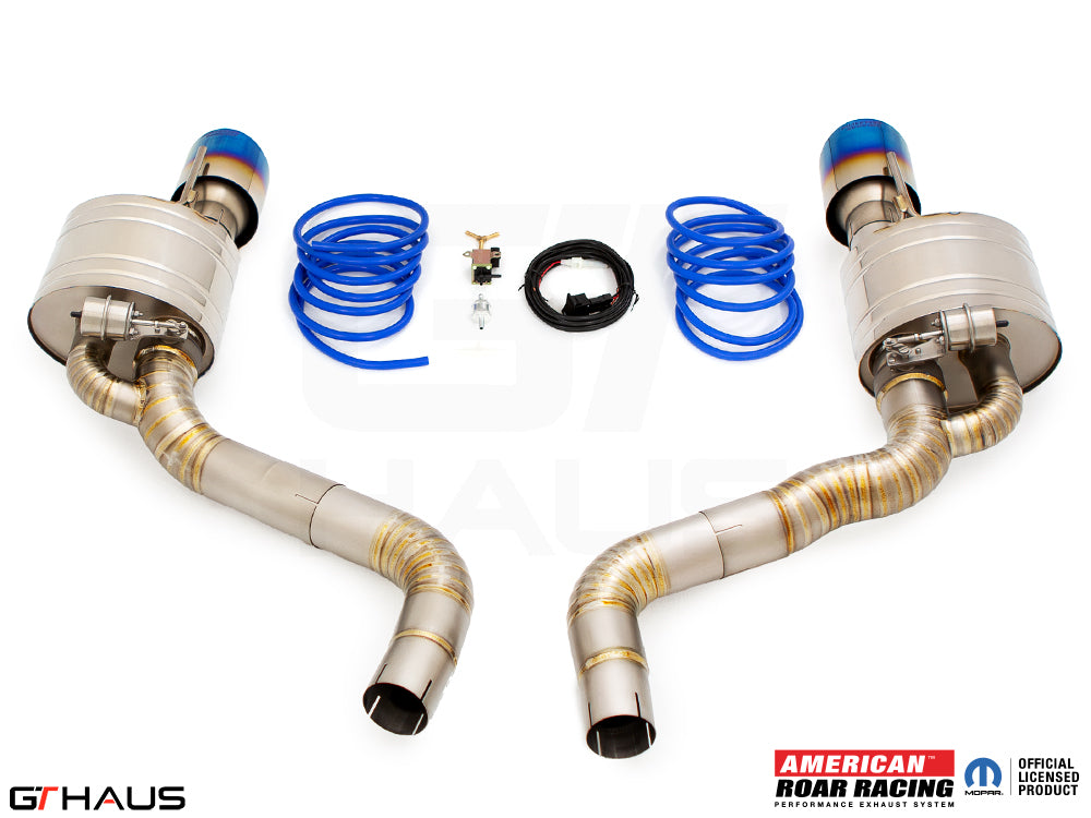 Premium performance exhaust system for Dodge Charger SRT8, Scat-pack, Hellcat 707, and Redeye models, featuring stainless steel construction.