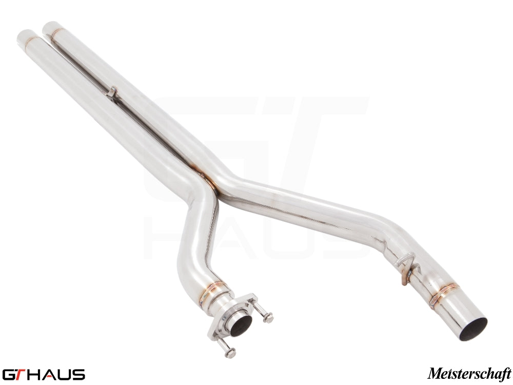 Stainless steel catback X-pipe resonator delete section for 2011-2014 Dodge Charger SRT8 with 6.4 HEMI V8.