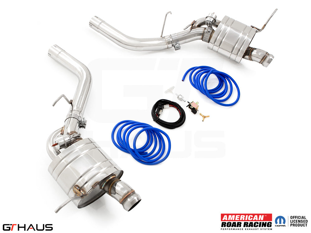 Premium performance exhaust system for 2021+ Dodge Durango Hellcat featuring stainless steel construction and electronic valve control.