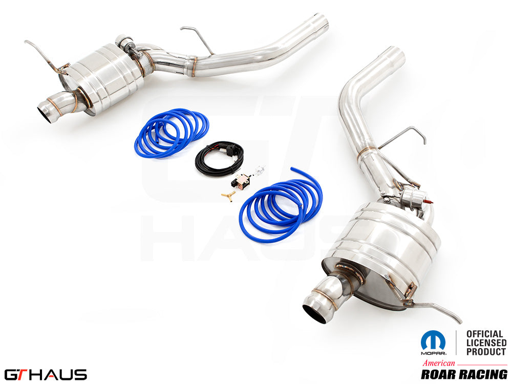 Premium exhaust system for 2021+ Dodge Durango Hellcat featuring stainless steel construction and electronic valve control.