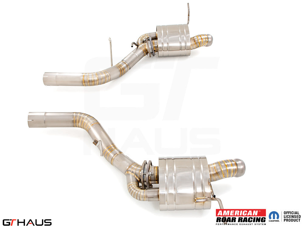 Premium performance exhaust system for 2021+ Dodge Durango Hellcat with 6.2L SC HEMI V8, featuring stainless steel construction.