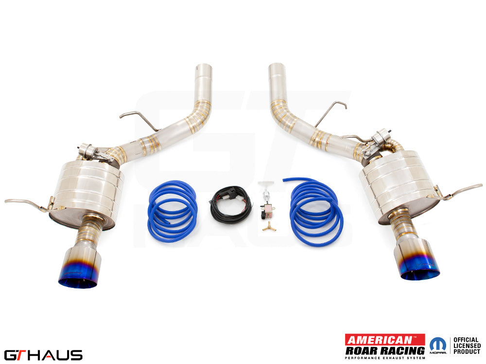 Premium exhaust system for 2012+ Dodge Durango R/T with 5.7 HEMI V8, featuring stainless steel construction and electronic valve control.