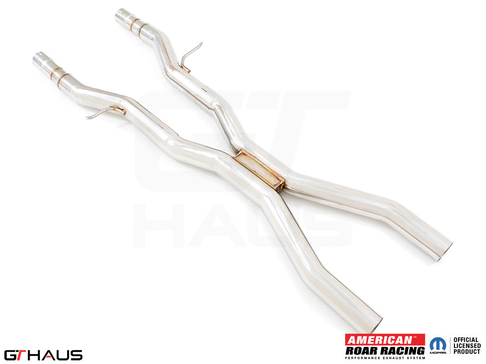 Stainless steel catback X-pipe resonator delete section for 2017+ Dodge Durango SRT8 with 6.4 HEMI V8. Enhanced exhaust performance.