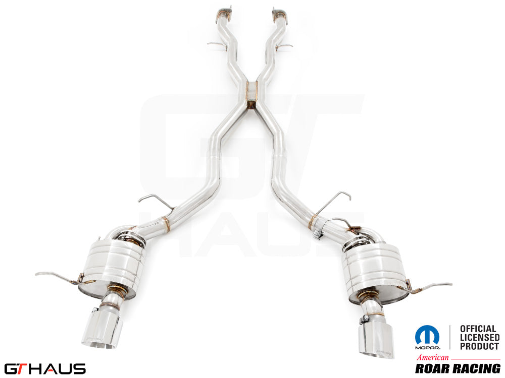 Premium exhaust system for 2017+ Dodge Durango SRT8 featuring T304 stainless steel and electronic valve control.