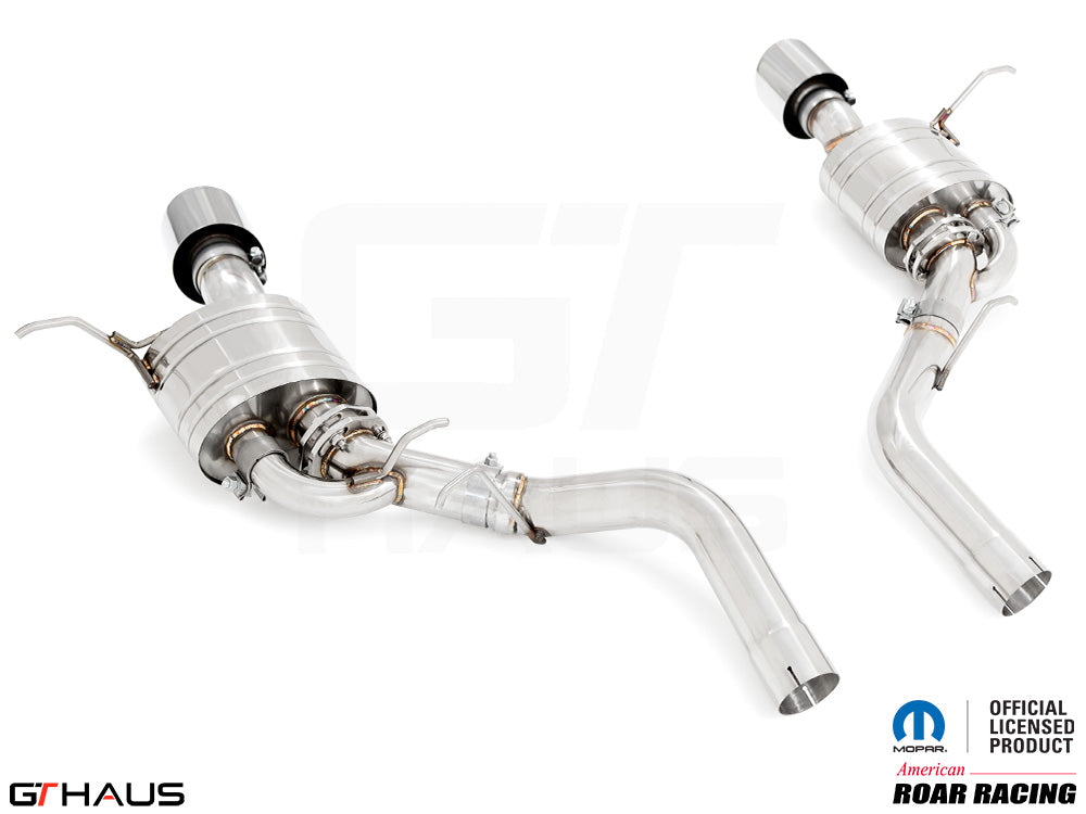 Premium exhaust system for 2017+ Dodge Durango SRT8 with 6.4 HEMI V8, featuring stainless steel construction and performance design.