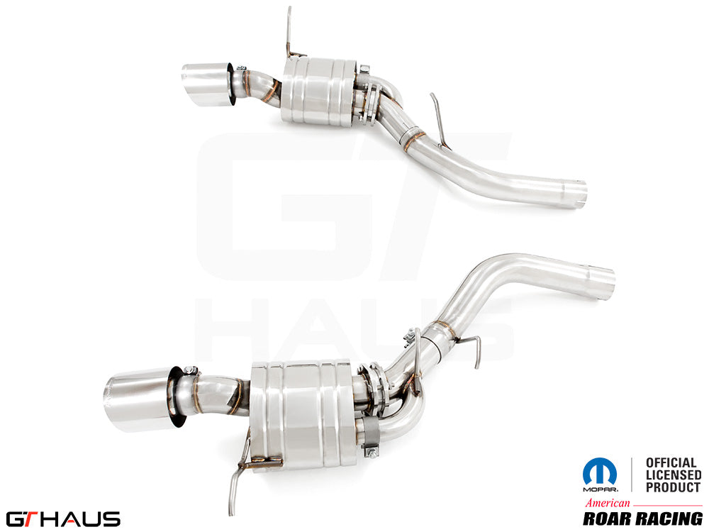 Premium performance exhaust system for 2017+ Dodge Durango SRT8 featuring T304 stainless steel construction.