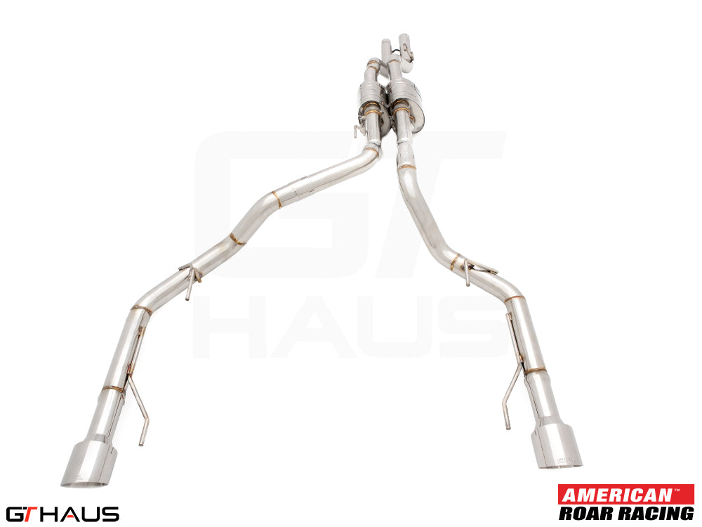 Premium performance exhaust system for 2023+ Ford F-150 Raptor R, featuring stainless steel construction and enhanced sound.