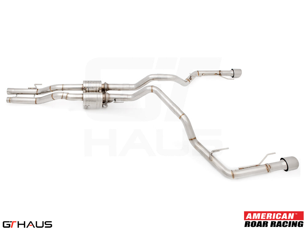 Premium performance exhaust system for 2023+ Ford F-150 Raptor R, featuring stainless steel construction and enhanced sound.