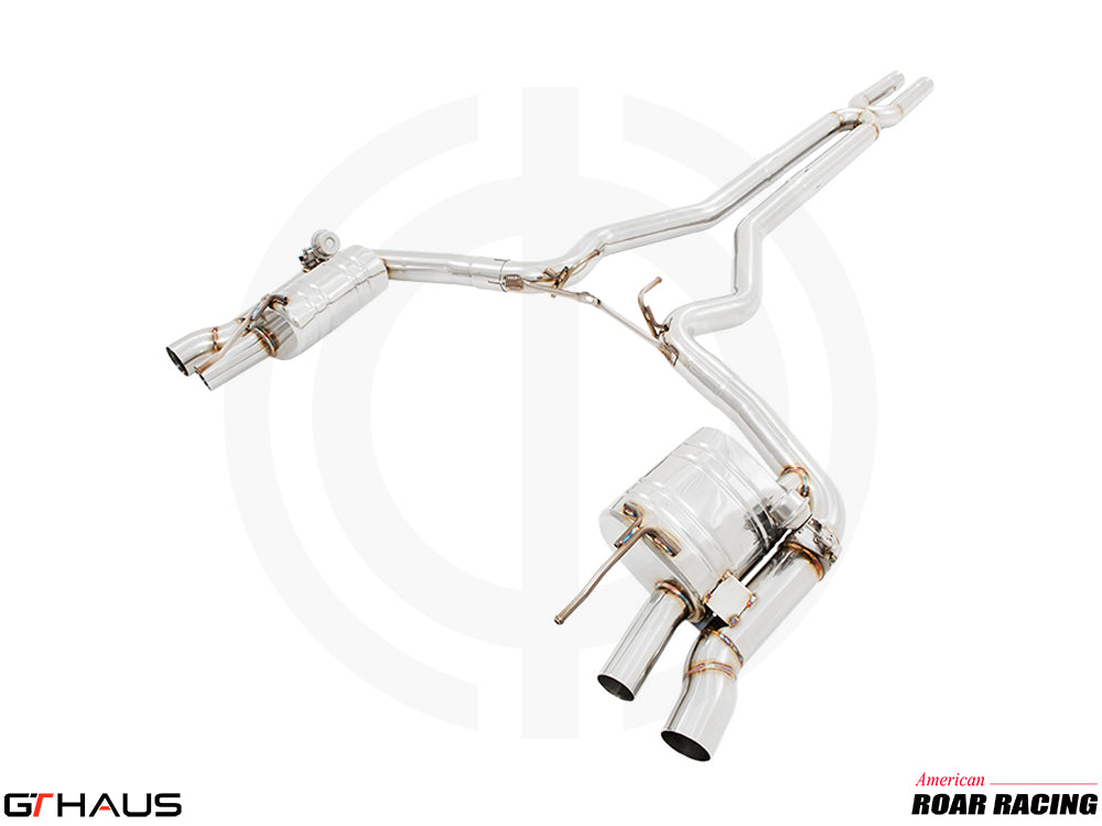 Premium performance exhaust system for Ford Mustang GT350/GT350R, featuring stainless steel construction and enhanced sound.