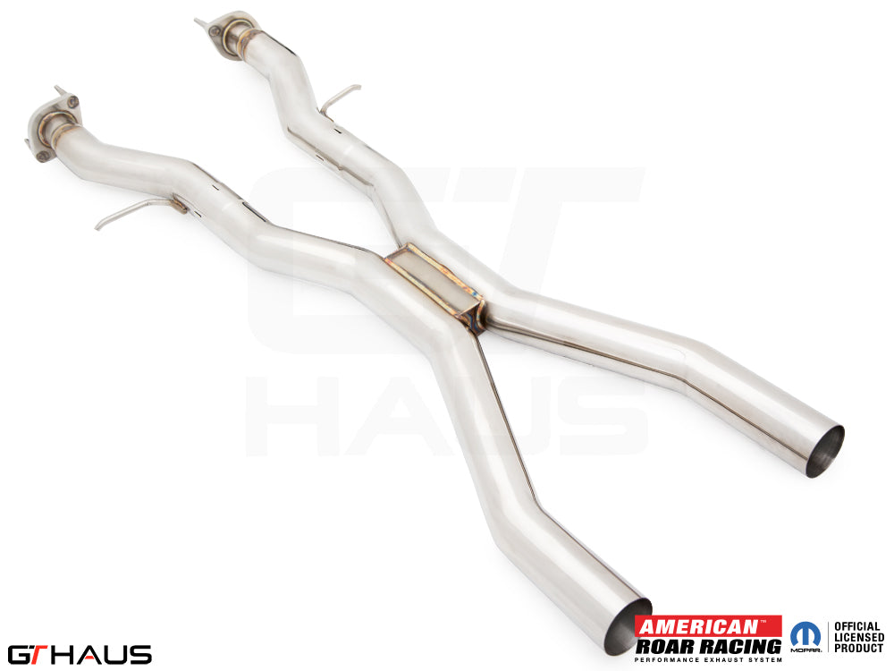 Stainless steel catback X-pipe resonator delete section for 2012+ Jeep Grand Cherokee SRT8 with 6.4 HEMI V8.