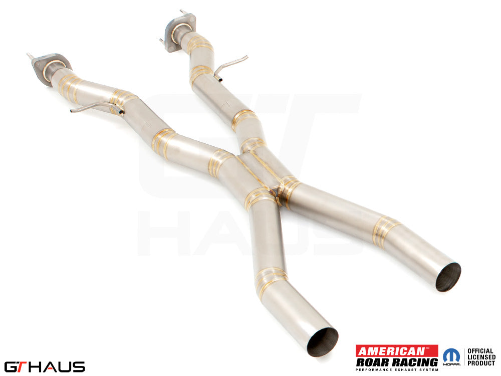 Stainless steel catback X-pipe resonator delete section for 2012+ Jeep Grand Cherokee SRT8 with 6.4 HEMI V8.