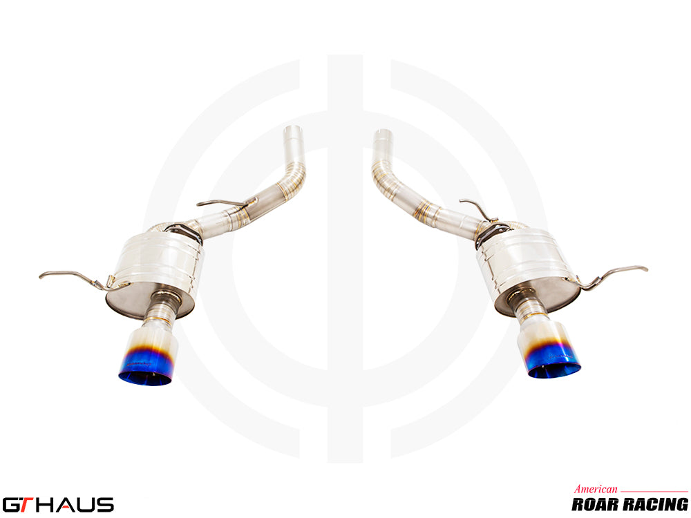 Premium performance exhaust system for 2012+ Jeep Grand Cherokee SRT8 with 6.4 HEMI V8, featuring stainless steel construction.