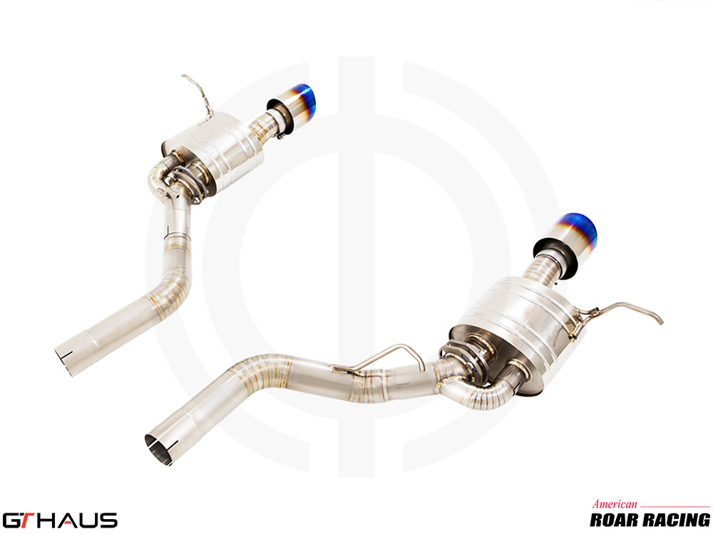 Premium performance exhaust system for Jeep Grand Cherokee SRT8 with 6.4 HEMI V8, featuring stainless steel construction.