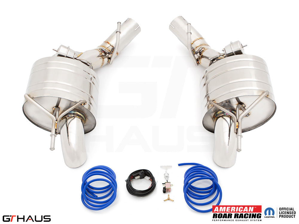 Premium performance exhaust system for 2020+ Jeep Wagoneer 3.0T V6, featuring stainless steel construction and electronic valve control.