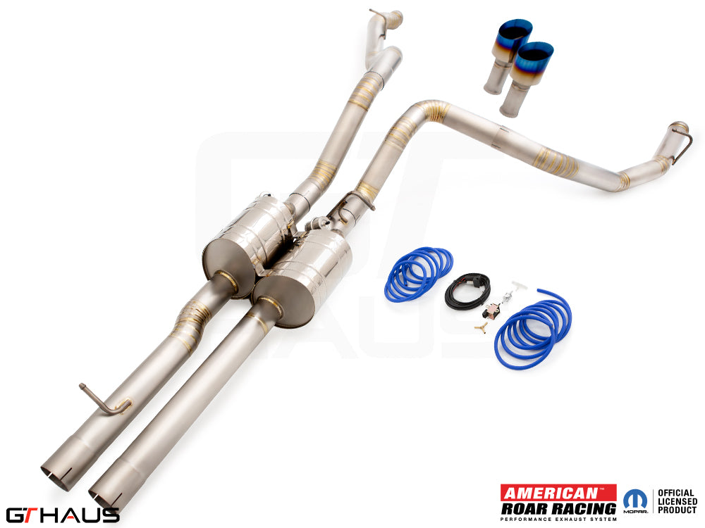 Premium performance exhaust system for RAM RHO (V6T) 2025+, featuring stainless steel construction and electronic valve control.