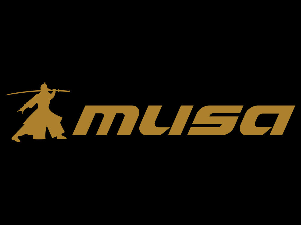 MUSA decal featuring a stylized warrior silhouette and bold lettering, designed for automotive enthusiasts.