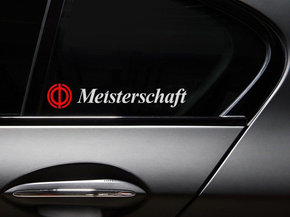 Meisterschaft Icon Decal set featuring a transparent background, designed for automotive styling and branding.