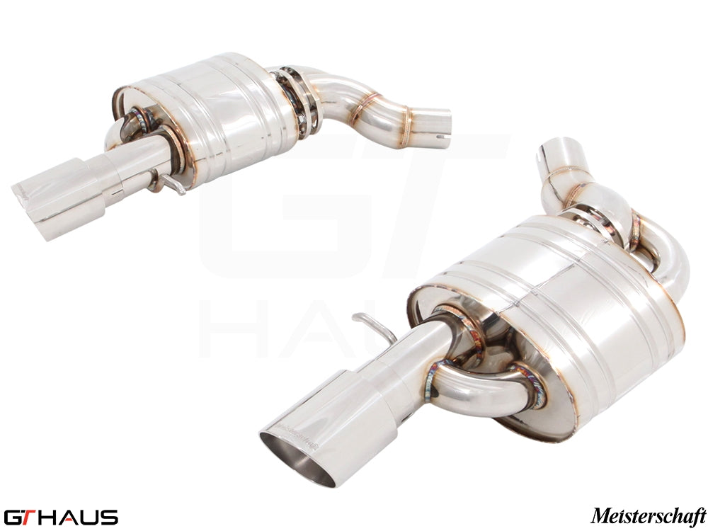 Premium performance exhaust system for Audi A8/S8 D4 V6 Turbo and V8 4.2 Quattro, featuring stainless steel construction.