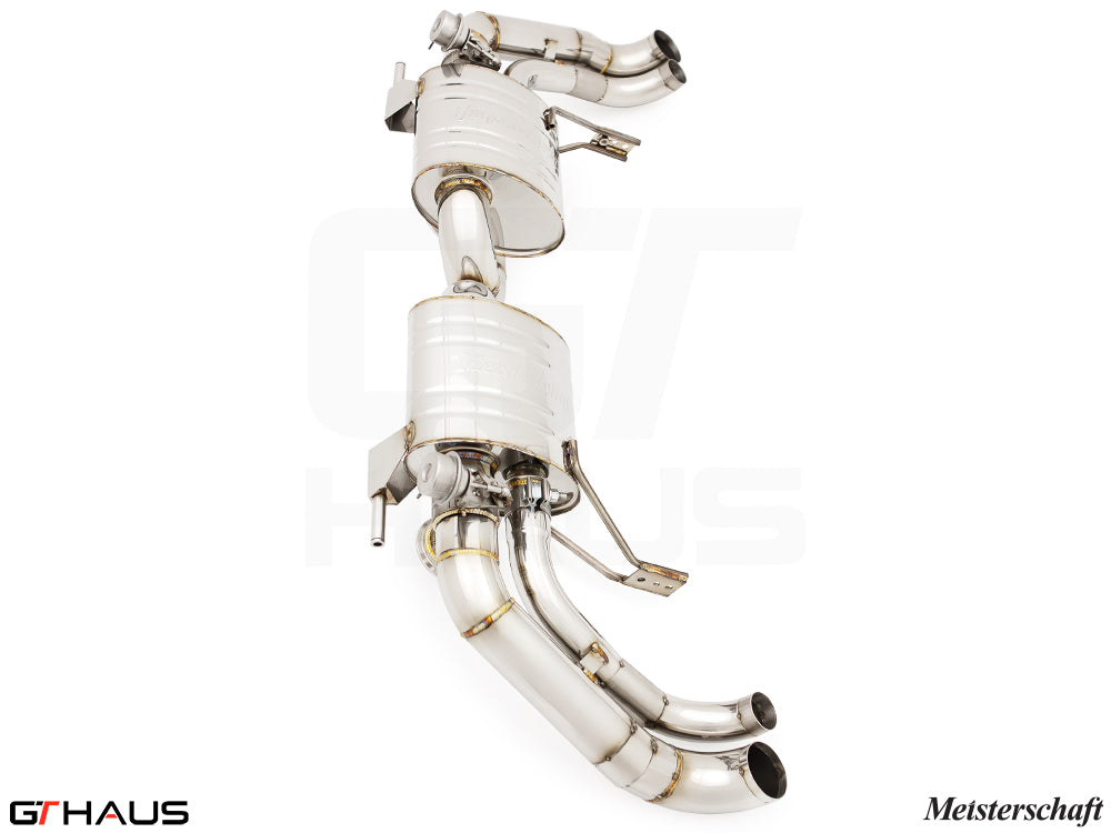 Premium exhaust system for Audi R8 Coupe/Roadster V10/V10+ (2017+) featuring stainless steel construction and advanced design.