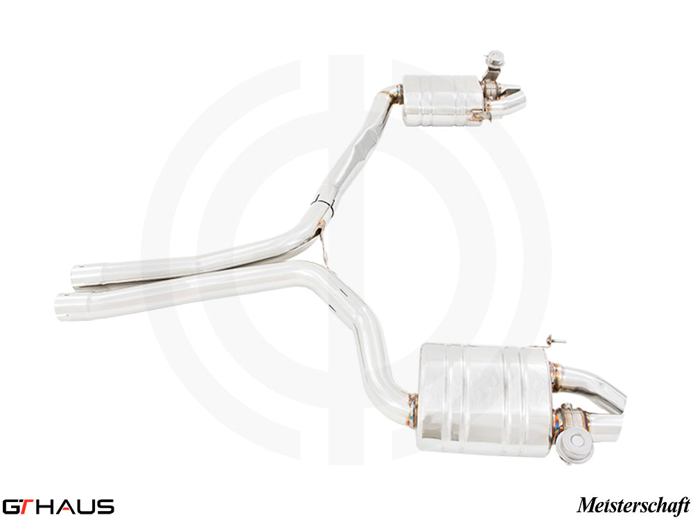 Premium performance exhaust system for Audi RS5 Coupe V8 (2013-2017) featuring stainless steel construction and electronic valves.