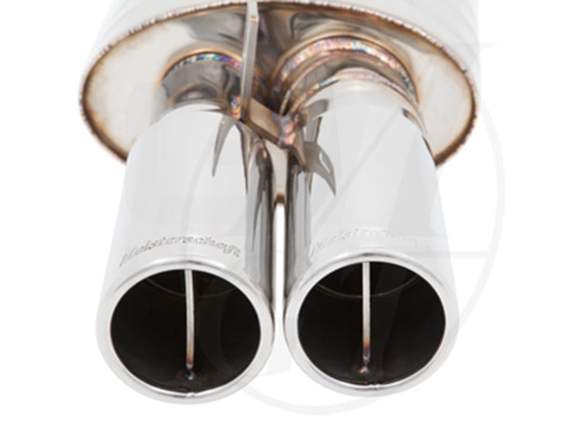 Premium exhaust tips for BMW E30 M3 2.3L I-4, enhancing performance and sound with a polished finish.
