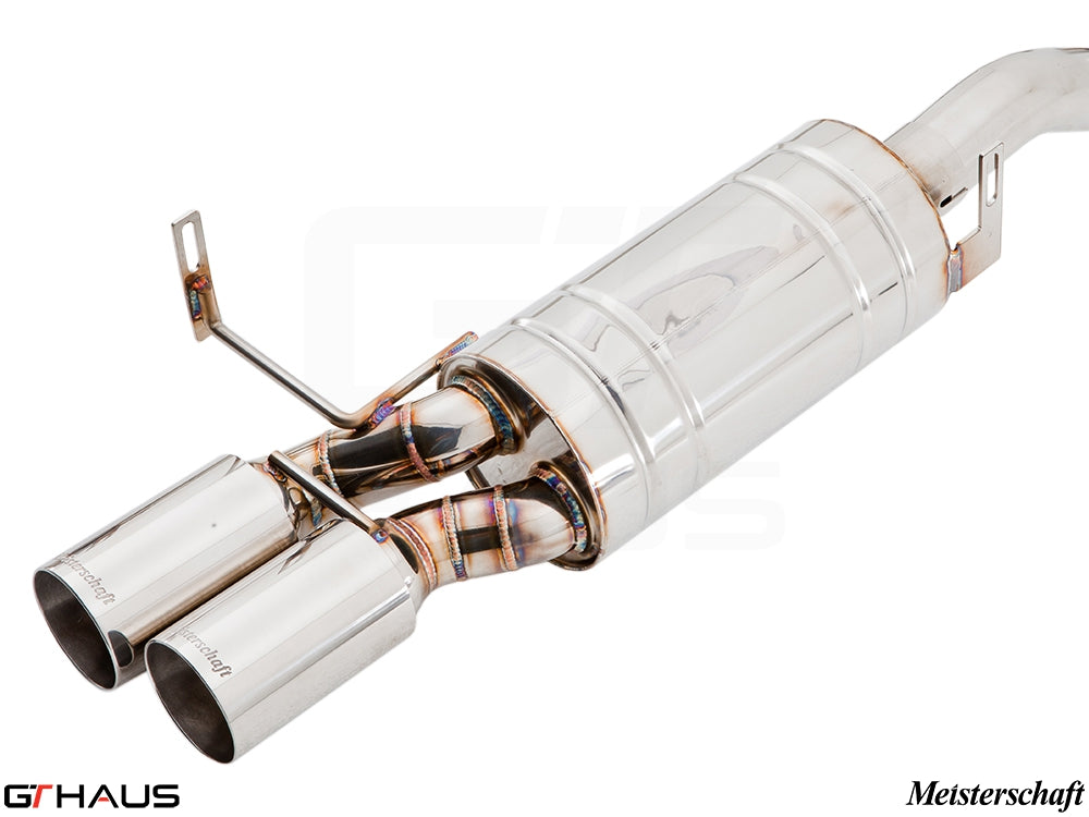 Premium exhaust system for BMW E36/7, E36/8 Z3M (S54) featuring dual tips and high-quality stainless steel construction.
