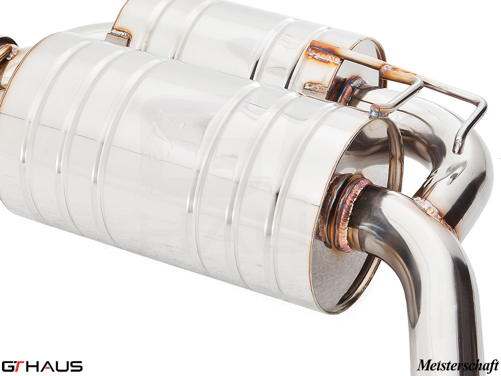 Premium stainless steel exhaust system for BMW E39 540i V8, featuring precision craftsmanship and durability.