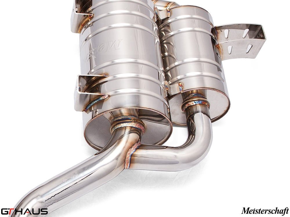 Premium stainless steel exhaust system for BMW E39 M5 V8, designed for enhanced performance and sound.