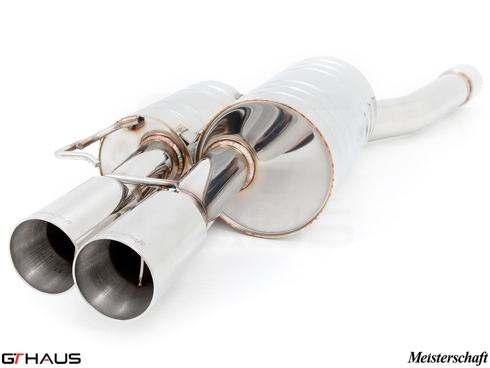 Premium stainless steel exhaust system for BMW E60/61 535i/xi, enhancing performance and sound from 2004 to 2010.