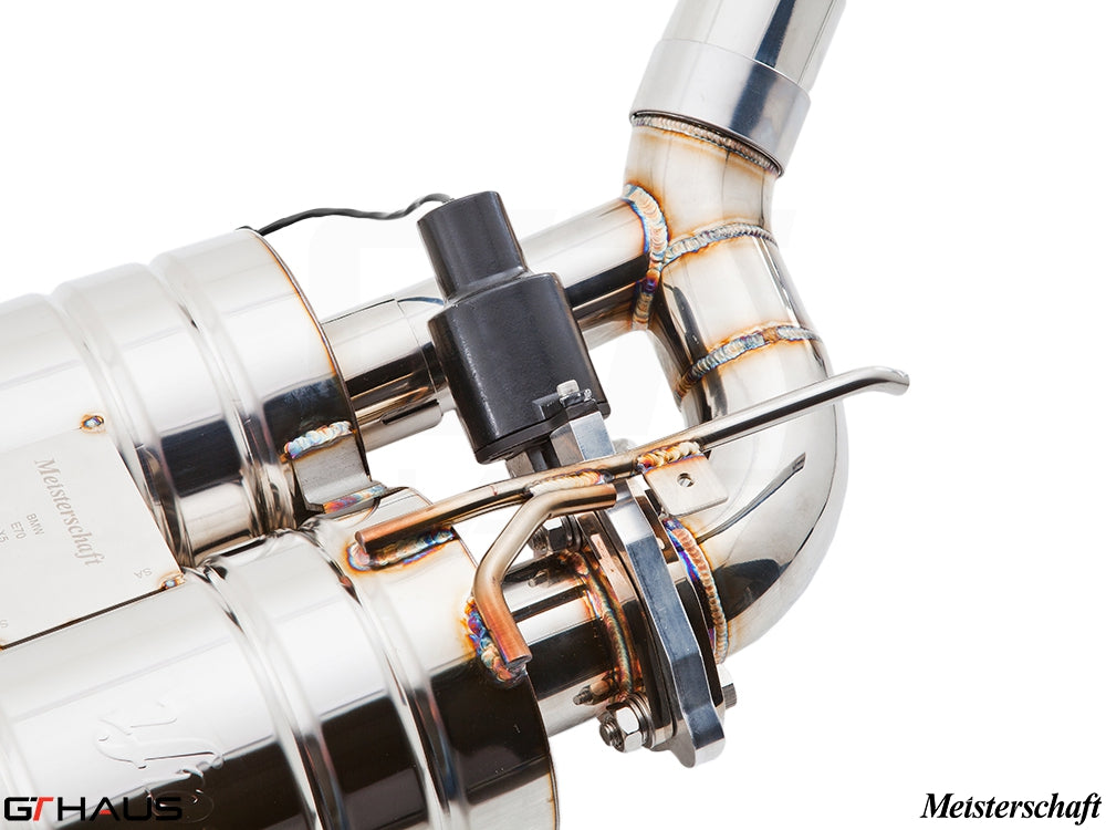 Premium exhaust system for BMW E70 X5 4.8i, featuring stainless steel construction and electronic valve control.