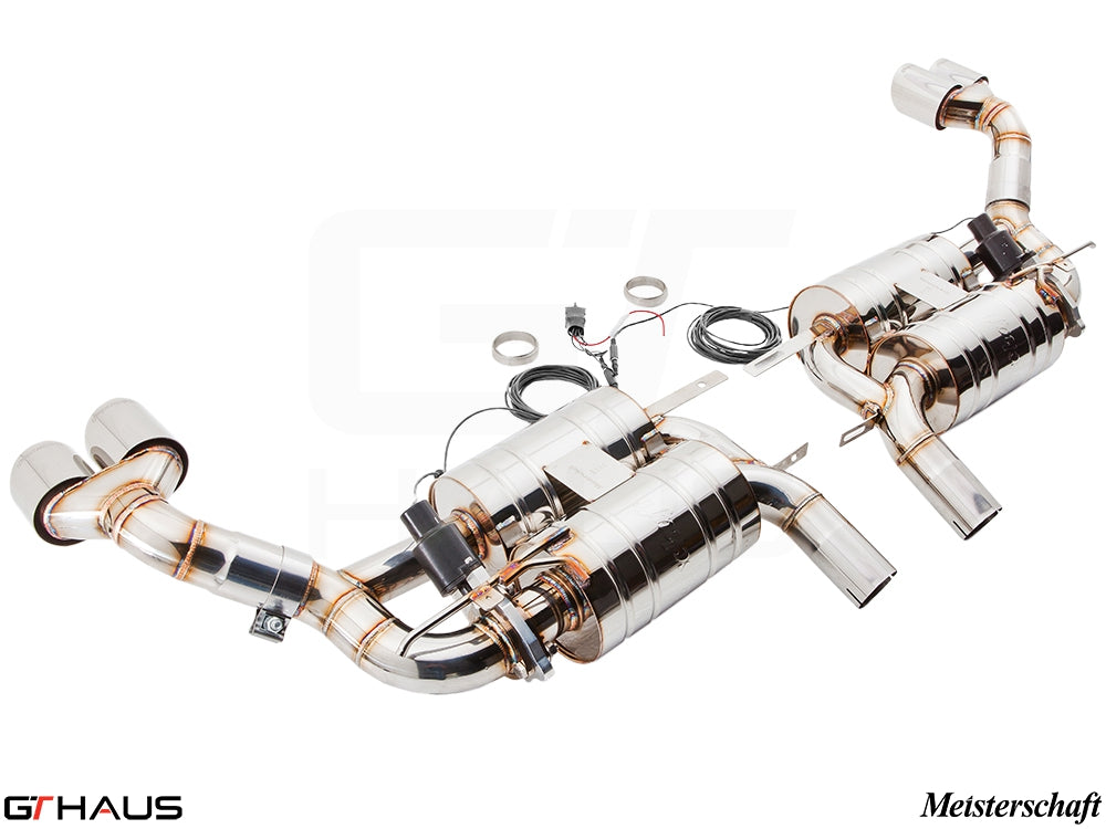 Premium exhaust system for BMW E70 X5 4.8i, featuring stainless steel construction and electronic valve control.