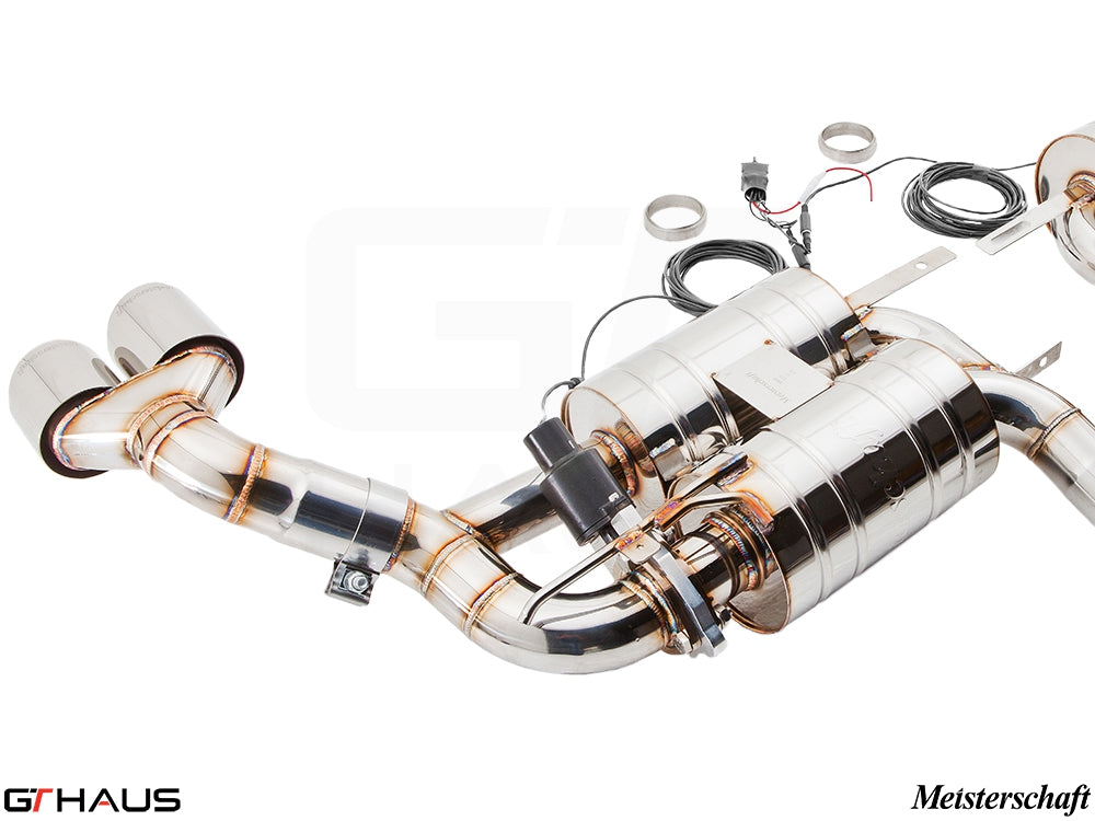 Premium exhaust system for BMW E70 X5 4.8i, featuring stainless steel construction and electronic valve control.