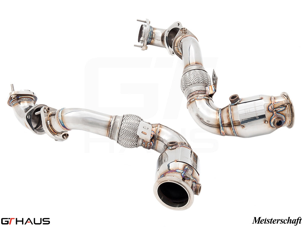 Premium down pipe for BMW E70 X5 2007-2013 with 400CEL sport cats, designed for enhanced performance and durability.