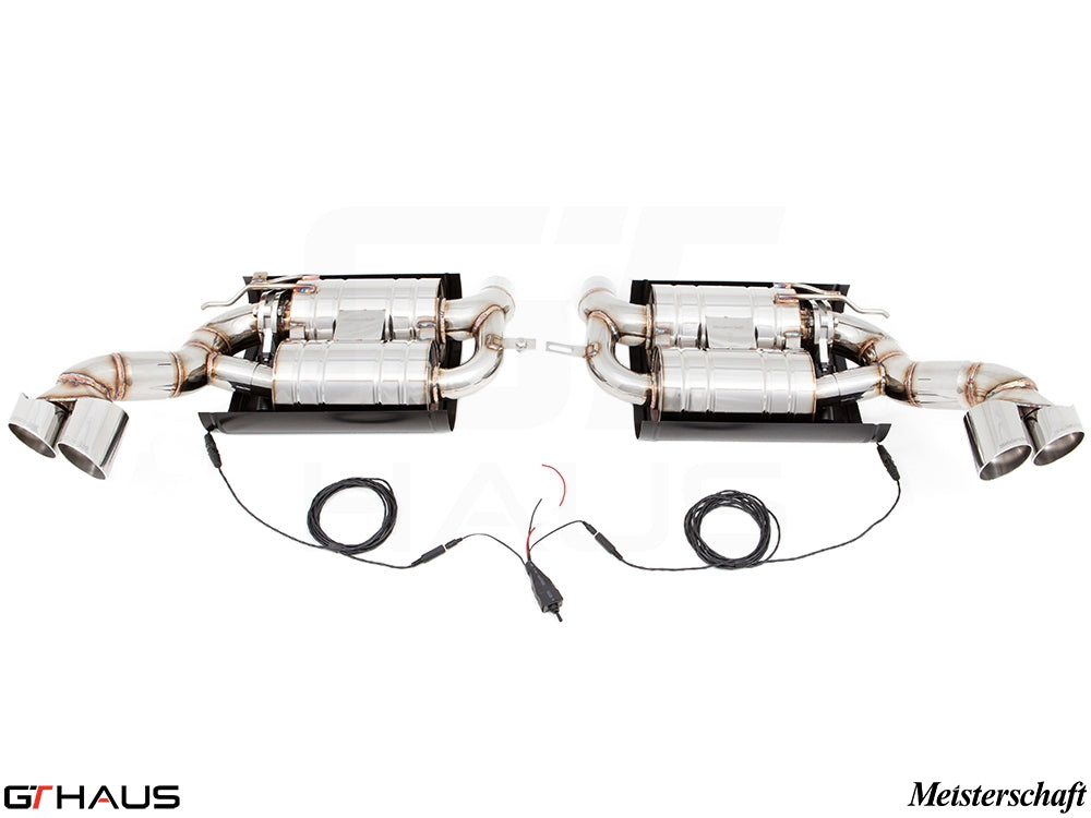 Premium exhaust system for BMW E70 X5 5.0i (2007-2013), featuring stainless steel construction and electronic valve control.