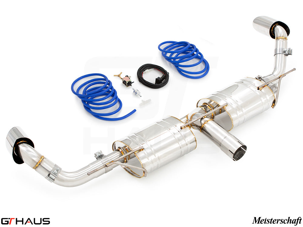 Premium performance exhaust system for BMW E71 X6 SAV Sport 3.5i, featuring stainless steel construction and electronic valve control.