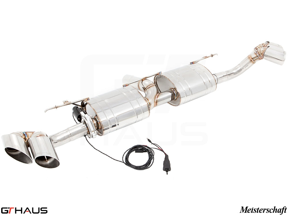 Premium stainless steel exhaust system for BMW E71 X6 SAV Sport 3.5i N55 Turbo, featuring electronic valve control.