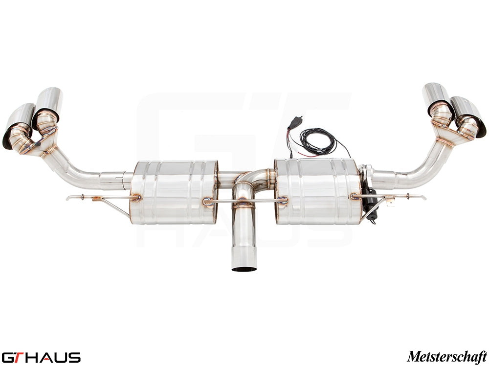 Premium exhaust system for BMW E71 X6 SAV Sport 3.5i, featuring dual tips and electronic valve control.